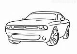 Dodge Challenger Cars sketch template