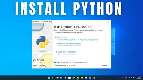 install python  windows  youtube