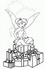 Coloring Tinkerbell Pages Christmas Printable Popular sketch template