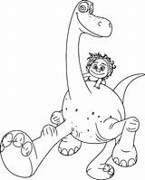Dinosaur Arlo Coloring Pages Good Spot Cartoon Disney Printable Wecoloringpage Categories sketch template
