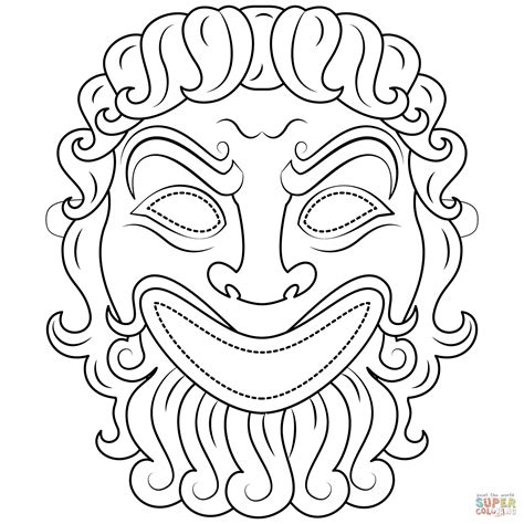 theatre masks coloring pages