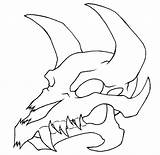 Dragon Skull Drawing Getdrawings sketch template