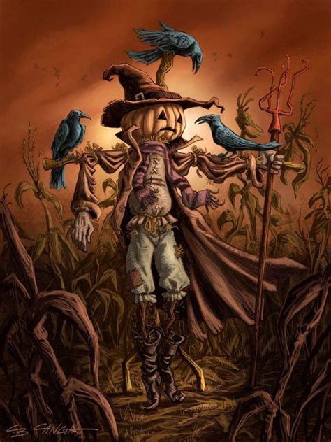 Carte Halloween Halloween Scarecrow Halloween Artwork Halloween