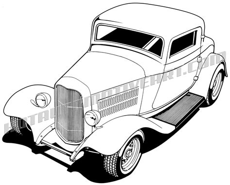 Classic Car Line Drawing At Getdrawings Free Download