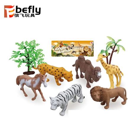 plastic wild animal realistic models toy set  fly toys