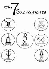 Sacraments Catholic Seven Symbols Sacrament Clipart Coloring Holy Baptism Eucharist Catechism Church Pages Reconciliation Rituals Signs Ceremonies Confirmation Teaching Orders sketch template