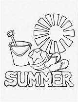 Summer Coloring Drawing Color Printables sketch template