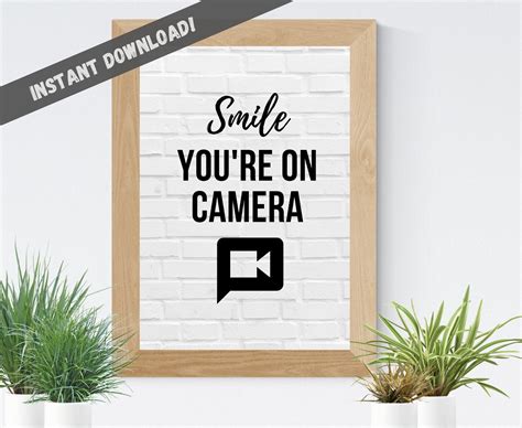 youre  camera printable sign instant  etsy