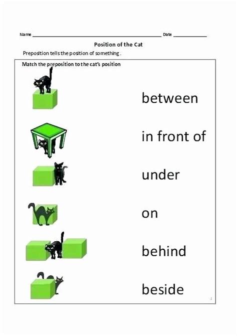prepositional phrases worksheet  grade preposition worksheets