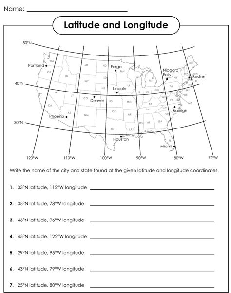 longitude  latitude lesson plans  grade  worksheets samples
