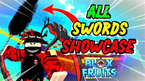 sword showcase  blox fruits youtube