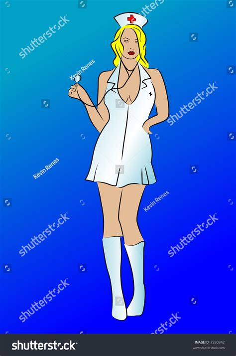 Abstract Vector Of A Sexy Cartoon Nurse 7330342 Shutterstock