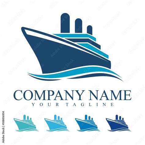 ship logo cruise ship logo design vector stock vector adobe stock