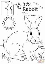 Letter Coloring Rabbit Pages Worksheets Preschool Printable Alphabet Kids Rocket Letters Tracing Crafts Color Sheets Words Kindergarten Easter Super Abc sketch template