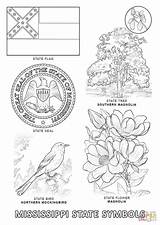 State Coloring Mississippi Pages Symbols Alabama Printable Bird Ms Facts Flower Color Flag Louisiana River Book History Supercoloring Texas Popular sketch template