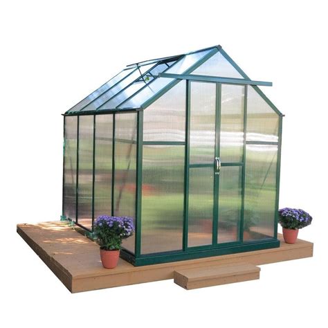 grandio greenhouses element  ft    ft    ft  heavy duty aluminum greenhouse kit