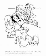 Snow Coloring Pages Seven Sleeping Dwarfs Tale Fairy Princess Kids Story Dwarf Popular Board Choose sketch template