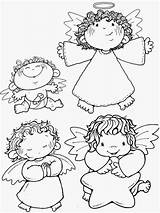 Colorir Anjos Imprimir Anjo Anjinho Preparar Educar sketch template