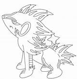 Shatter Lineart Luxray sketch template