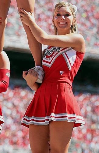 ohio state buckeyes cheerleader cheerleading outfits cheerleading cheerleading uniforms