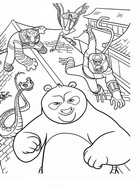 dibujos de kung fu panda  colorear  imprimir coloringonlycom