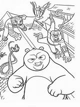 Coloring Panda Fu Teamate Dibujos Combo sketch template