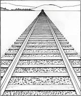 Perspective Linear Drawing Drawings Train Space Point Vanishing Lines Points Google Objects Simple Draw Tracks Railroad Diminishing Elements They Landscape sketch template
