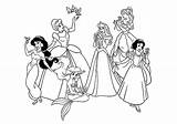 Coloring Pages Disney Lego Princesses Popular sketch template