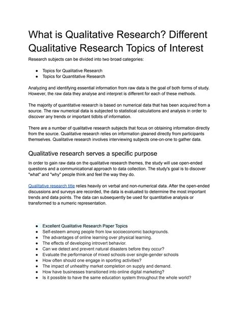 qualitative research  qualitative research topics