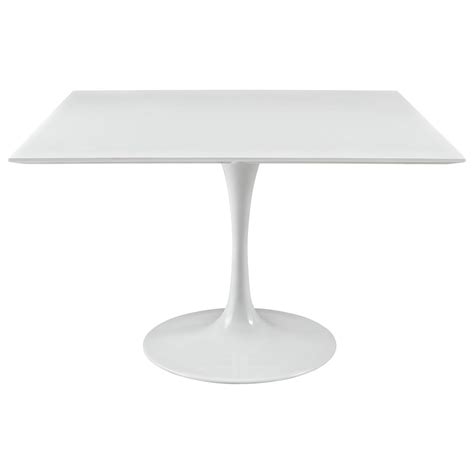 modway lippa white  square wood top dining table  city