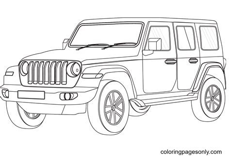 jeep coloring page