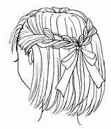 Cornrows Drawing Hair Getdrawings Manga Braids Girl Realistic sketch template
