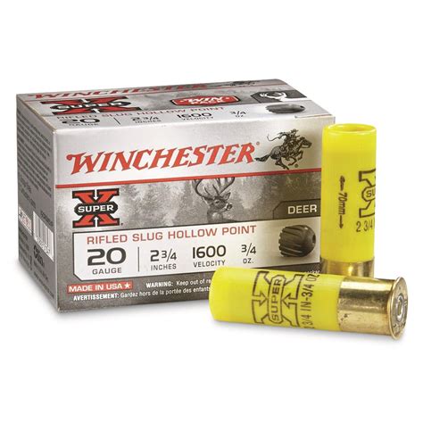 winchester super   gauge   shells  oz slugs  rounds   gauge shells