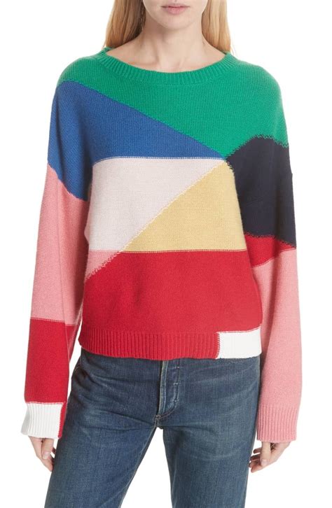 joie megu colorblock wool cashmere sweater nordstrom sweaters