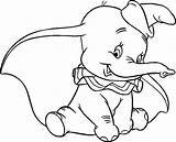 Dumbo Coloring Pages Disney Baby Elephant Drawing Cute Colouring Cartoon Kids Printable Easy Color Smile Elephants Bubakids Draw Christmas Getcolorings sketch template