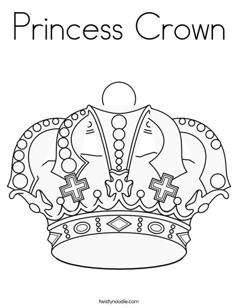 princess crown coloring page twisty noodle