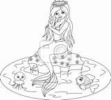 Meerjungfrau Myloview Fototapete Ausmalbild Meerjungfrauen Prinzessin Malvorlage Ausblenden Malvorlagen sketch template