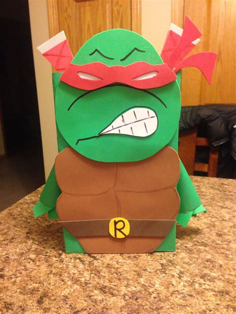 teenage mutant ninja turtle valentine box