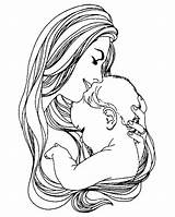 Baby Coloring Mother Pages Getcolorings Color Printable sketch template