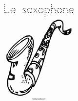Coloring Saxophone Le Print Ll sketch template