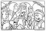 Cana Feast Changes H2o Nt Gospels Vino Agua Miracle Colorear Parable Banquet Biblicas Jesús sketch template