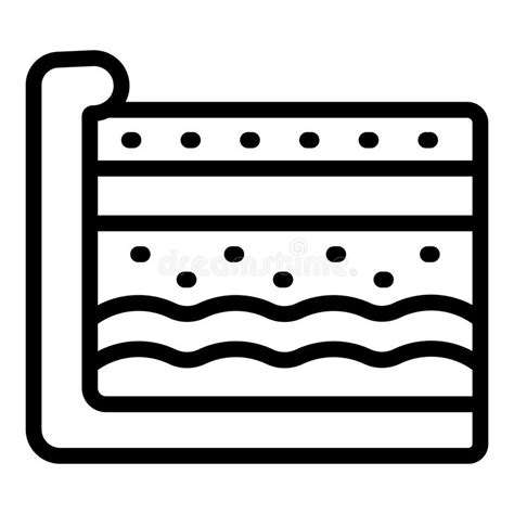 Slice Cake Icon Outline Vector Cream Pie Stock Vector Illustration
