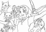 Ghibli Studio Morteneng21 Mononoke Deviantart Getcolorings Miyazaki Todsünden Sieben Wonder sketch template
