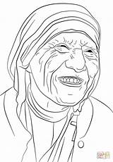 Teresa Calcutta Potrait sketch template