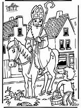 Sinterklaas Nikolaus Sint Ausmalbilder Sankt Anzeige Nicolas Advertentie sketch template