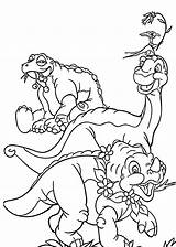 Coloring Land Before Time Pages Printable Dinosaur Kids 4kids sketch template