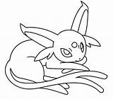 Espeon Coloring Pages Pokemon Umbreon Outline Color Getcolorings Getdrawings Colorings Print sketch template