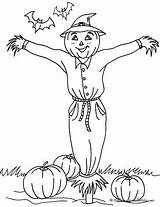Scarecrow Coloring Pages Pumpkin Patch Color Halloween Scary Print Printable Para Getcolorings Jack Cute Online sketch template