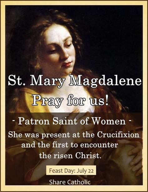St Mary Magdalene Feast Day July 22 Mary Magdalene Mary
