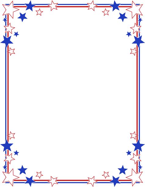 clipart  image  stock patriotic frames bordered  stars